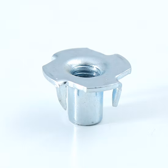 Tee Nuts, Carbon Steel T Nut, 4 Prong T Nuts Fastener Tee Nut, 1/4-20 X 1/4