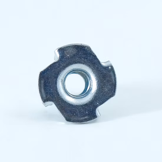 Tee Nuts, Carbon Steel T Nut, 4 Prong T Nuts Fastener Tee Nut, 1/4-20 X 1/4